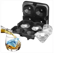 GENERICO - Bandejas de cubitos de hielo de diamante, cubos de hielo de 2 pulgadas