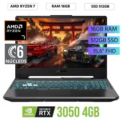 ASUS - Laptop Asus TUF Gaming A15 AMD Ryzen 7-7445HS Ram 16Gb SSD 512Gb 15.6 FHD FreeDos