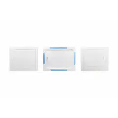 GENERICO - Tapa de Registro 18 x 23 cm Blanca Autoadhesiva con Puerta
