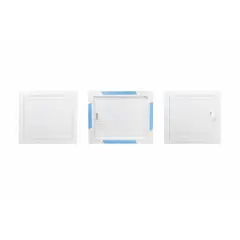 GENERICO - Tapa de Registro 20 x 20 cm Blanca Autoadhesiva con Puerta