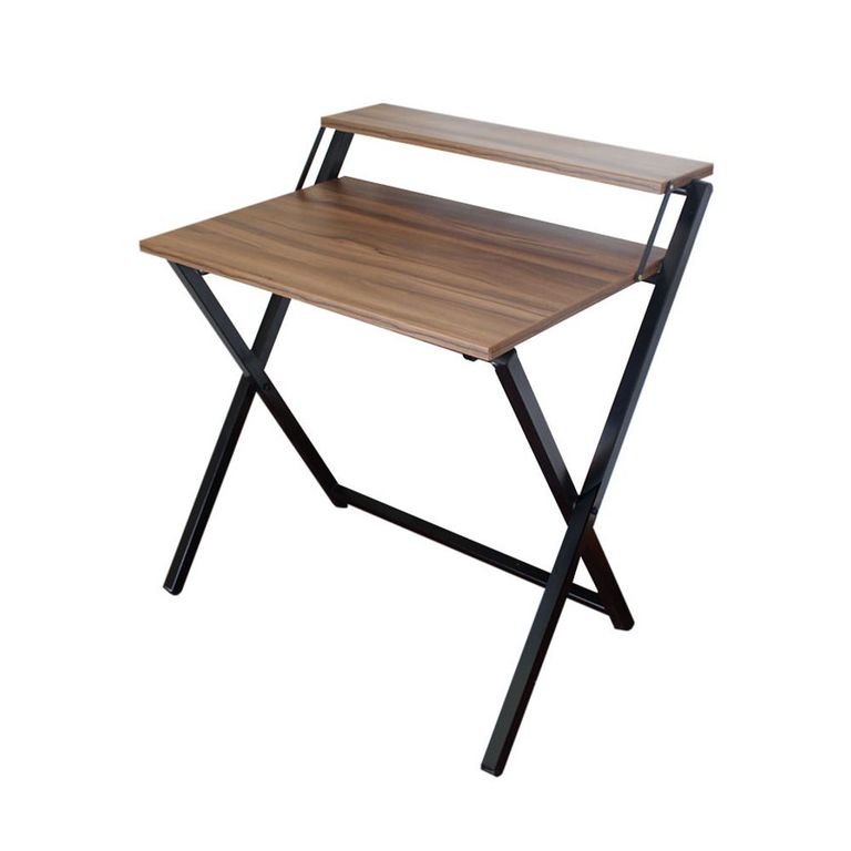Escritorio plegable para laptops 65cm - color nogal