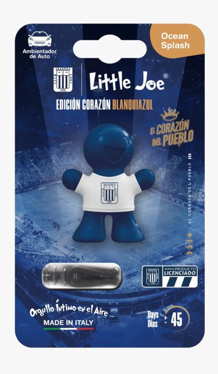 Ambientador Para Auto Little Joe® - Alianza Lima - Edición Corazón Blanquiazul Ocean Splash