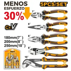 INGCO TOOLS - SET 5 PIEZAS DE ALICATES CR-V INGCO HKPS28588