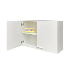 TEMEL - Mueble Aéreo de Cocina Blanco 90 cm con 2 Puertas - TEMEL