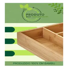 GENERICO - Soporte Organizador Para Cubiertos De Bambú Separador