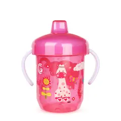 CERDITA - VASO PARA BEBE DE TRANCISION ANTIGOTEO ROSADO