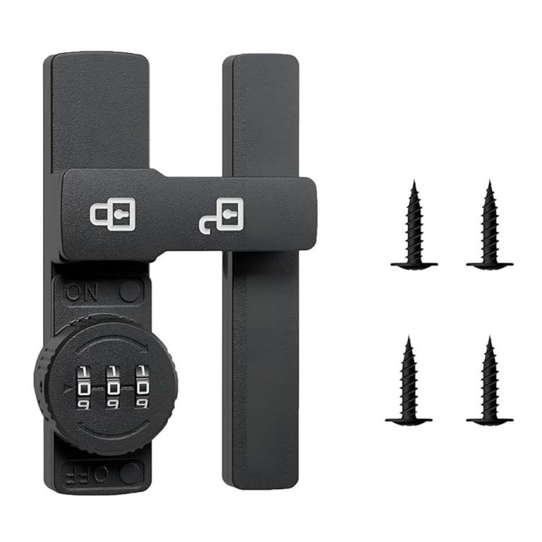 Cerradura blindada 180° acero reforzado, 3 dígitos y brillo LED