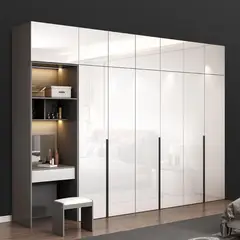 GENERICO - Ropero Rab Melamina Modular - Blanco y Negro