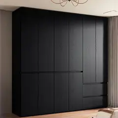 GENERICO - Ropero Baska Melamina 10 Puertas - Negro