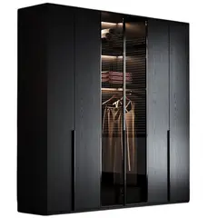 GENERICO - Ropero Frame Melamina - Negro