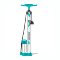 TOTAL TOOLS - Inflador Total Manual Fuerte Llantas Auto Moto Globo Pelota Plateado