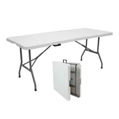 DONNA - Mesa Plegable Rectangular Confort 180 cm Interior y Exterior JM-Z180-1