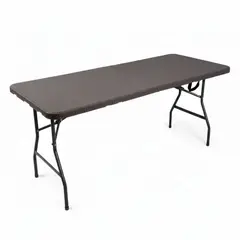 DONNA - Mesa Plegable Rectangular Estilo Ratán Confort 180 cm Interior y Exterior DONNA JM-Z180-4