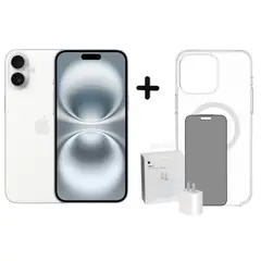 APPLE - IPHONE 16 128GB - WHITE - CUBO + CASE + MICA