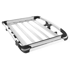 GENERICO - PARRILLA PARA VEHÍCULO MODELO X DE ALUMINIO COLOR PLOMO DE 130CM