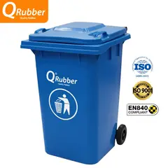 QRUBBER - Tacho de plástico 360 litros Azul QRubber