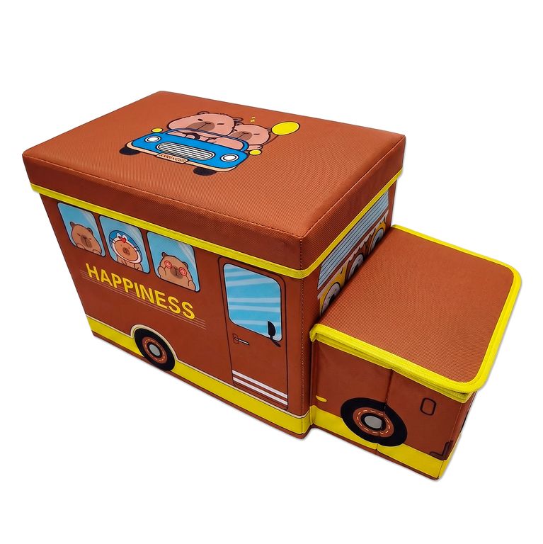 Caja Organizadora Autobús Hannzo Para Juguetes 55x32 Cm