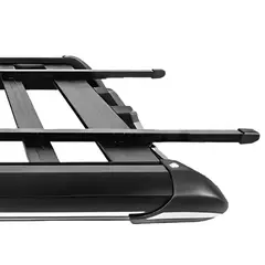 GENERICO - PARRILLA PARA VEHÍCULO MODELO X DE ALUMINIO COLOR NEGRO DE 140CM