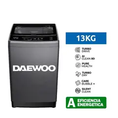 DAEWOO - Lavadora Gris Oscuro 13Kg