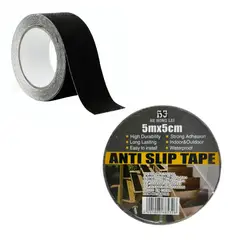 GENERICO - Cinta Antideslizante Negra de Poliéster 50mmx5m