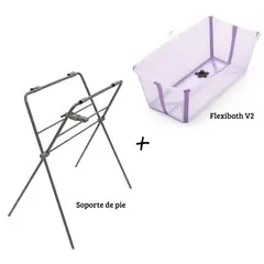 STOKKE - PACK BAÑERA PLEGABLE FLEXIBATH V2+ SOPORTE DE PIE STOKKE
