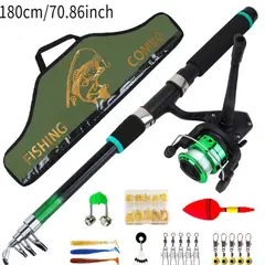 GENERICO - CAÑA DE PESCAR Y SEÑUELOS VERDE FISHING