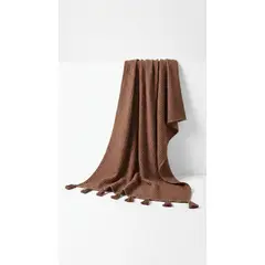 ZALMOHADAS - Manta Aura Chocolate  Confort y Elegancia 195x150 cm