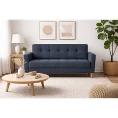 ARTSOFA - Sofá Dos Cuerpos Nova Azul Acero + obsequio