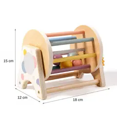 GULI GULI - JUGUETE MONTESSORI 3 EN 1 GIRATORIO DE MADERA PARA BEBÉS