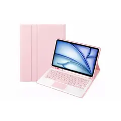 GENERICO - FUNDA CON TECLADO + TOUCHPAD SAMSUNG TAB S9 PLUS - S9 FE PLUS ROSA