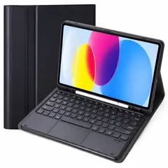 GENERICO - FUNDA CON TECLADO + TOUCHPAD SAMSUNG TAB S10 NUEVO NEGRO