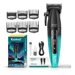 KEMEI - Cortadora De Cabello Profesional Recargable Kemei Km-1819 Verde