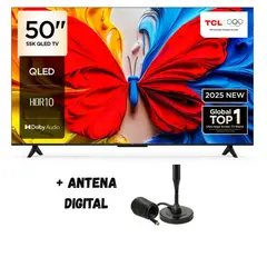 TCL - Televisor TCL 50" FHD QLED 50S5K 2025 + Antena