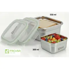 FACUSA - Set X2 Taper Acero Inoxidable 550 y 300 Ml