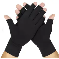 GENERICO - GUANTES COMPRESIÓN NEGRO TALLA L ARTRITIS ARTROSIS ALIVIA DOLORES