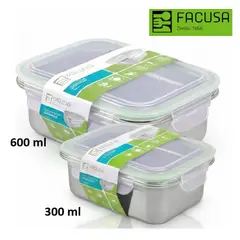 FACUSA - Set X2 Taper Acero Inoxidable  600 Ml y 300 Ml
