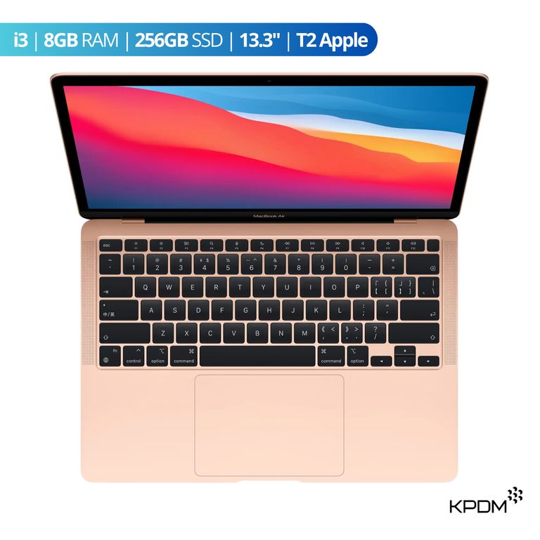 MacBook Air 2020 13.3" i3 8GB RAM + 256GB SSD Oro Rosa Reacondicionado Grado A