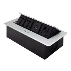 GENERICO - Tomacorriente para Mueble Multimedia 2 Tomas HDMI/TIPOC/RJ45/USBCARGA TCM-MULTI