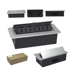 OPALUX - Tomacorriente Para Mueble 4 Tomas Universales OP-UTS4SL