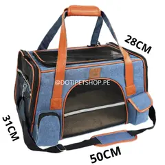 GENERICO - Transportador maletín para mascotas Azul