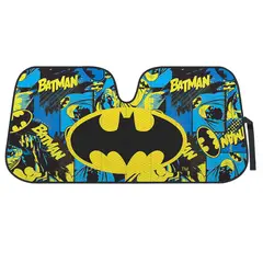GENERICO - Tapasol Frontal Modelo BATMAN Universal Auto Camioneta Amarillo