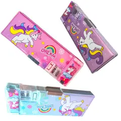 GENERICO - Cartuchera con sacapuntas escolar - Niñas