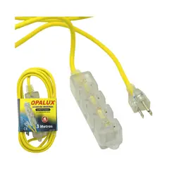 OPALUX - Extension Universal 4 Tomas + Tierra 3m OP-FL1403A OPALUX