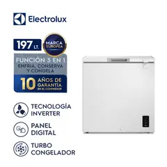 Electrolux - Congelador Horizontal Electrolux 197L Inverter con Función Turbo EFH20S2P5AW