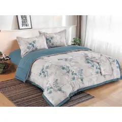MINGDA - Set de Edredón de 5 Piezas + Set Sabanas + Fundas 100% Calidad