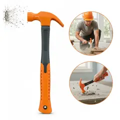 GENERICO - Martillo de Clavo Acero Inoxidable Mango de Fibra de Vidrio Uso Doméstico Herramienta para la Casa