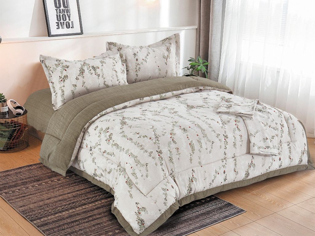 Set de Edredón de 5 Piezas + Set Sabanas + Fundas 100% Calidad