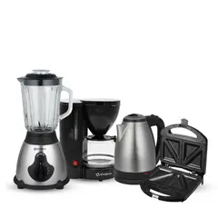 IMACO - Cuatri-combo Licuadora + Hervidor + Cafetera + Sandwichera