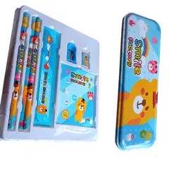 GENERICO - Juego de Una cartuchera lápices borrador y otros útiles escolares