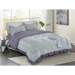 MINGDA - Set de Edredón de 5 Piezas + Set Sabanas + Fundas 100% Calidad